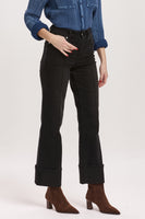 Holly High Rise Cuffed Straight Jeans