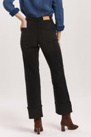 Holly High Rise Cuffed Straight Jeans