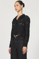 Miranda Cropped Eyelet Top