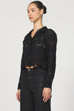 Miranda Cropped Eyelet Top