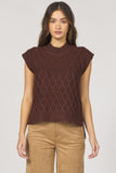 Briana Sleeveless Cable Weave Sweater