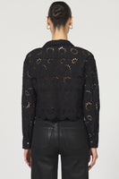 Miranda Cropped Eyelet Top