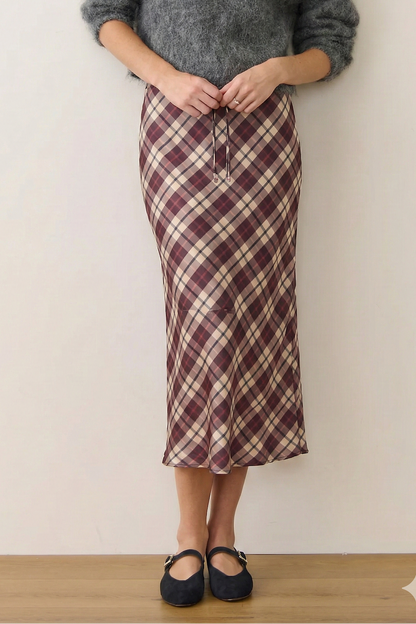 Silvia Plaid Maxi Skirt