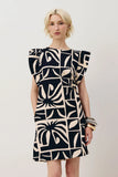 Ruffle Sleeve Mini Dress