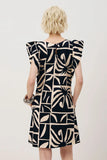 Ruffle Sleeve Mini Dress