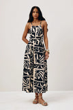 Crisscross Tie Back Midi Dress