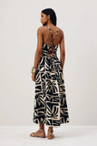 Crisscross Tie Back Midi Dress