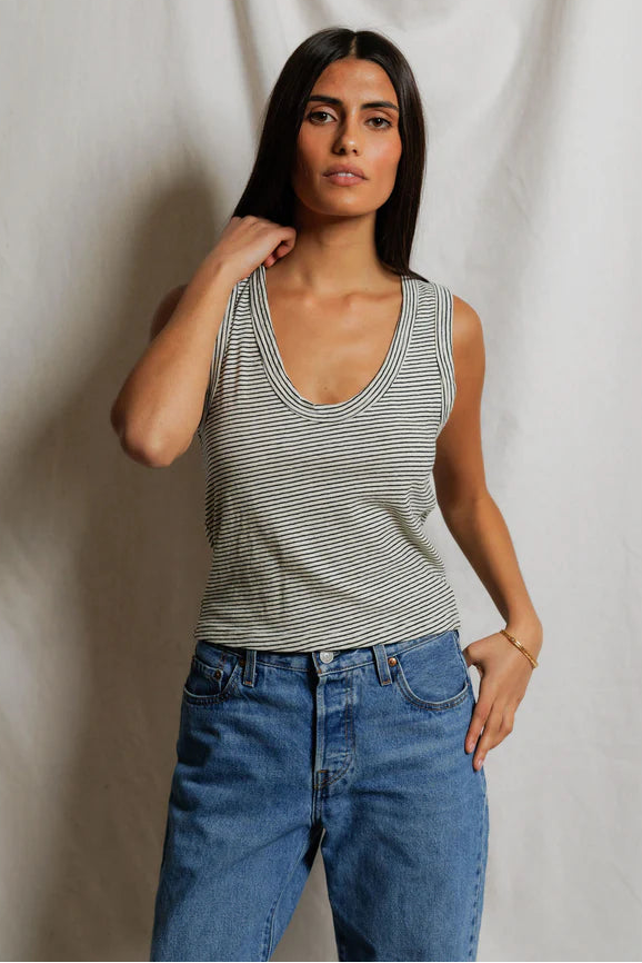 Vicky Stripe Hemp Cotton Tank