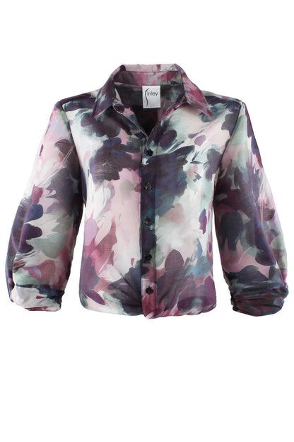 Catalina Draped Cuff Blouse