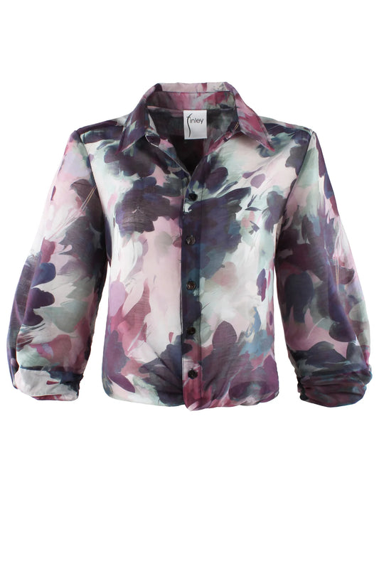Catalina Draped Cuff Blouse