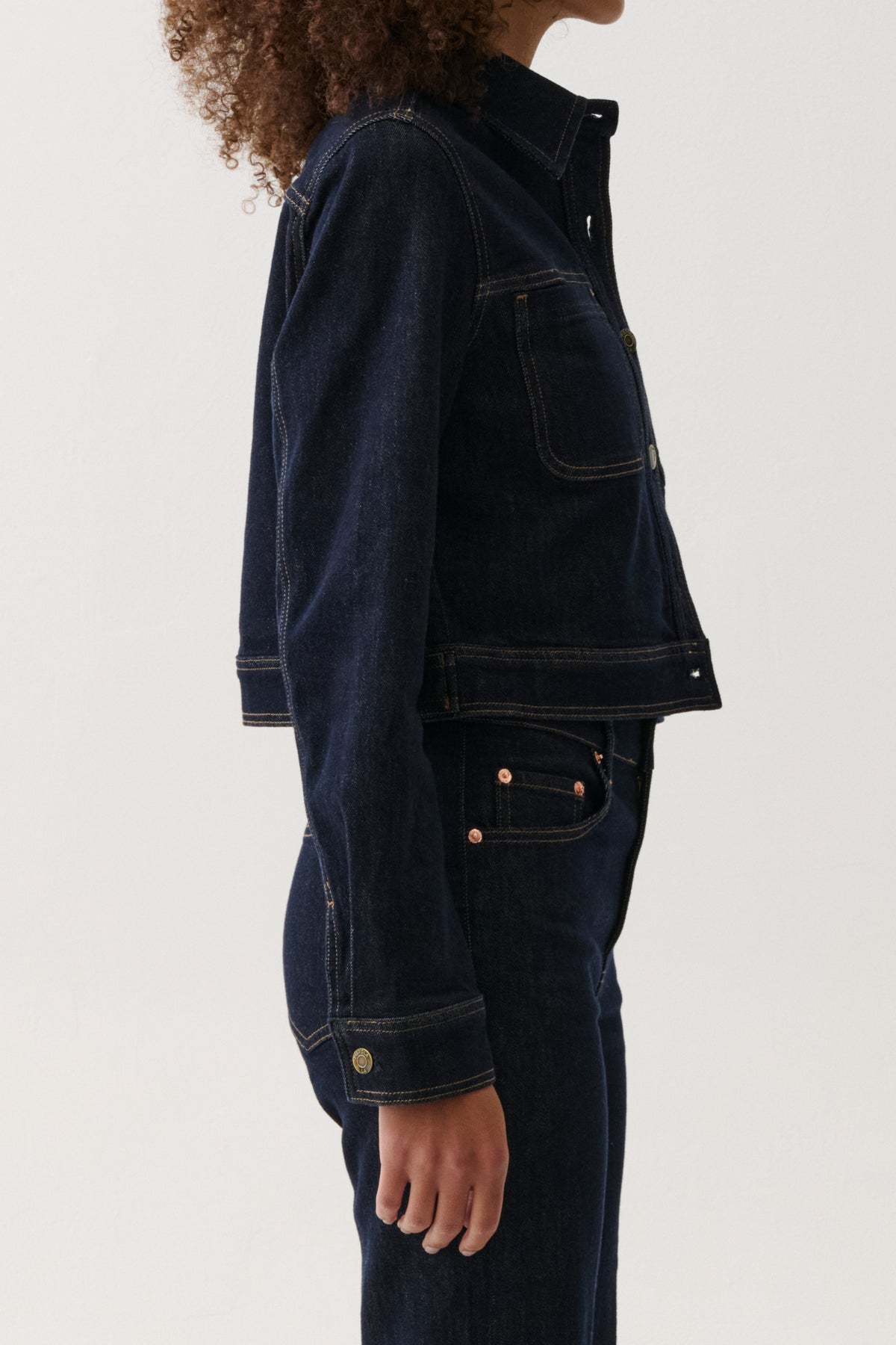 LEONIE CROPPED DENIM JACKET