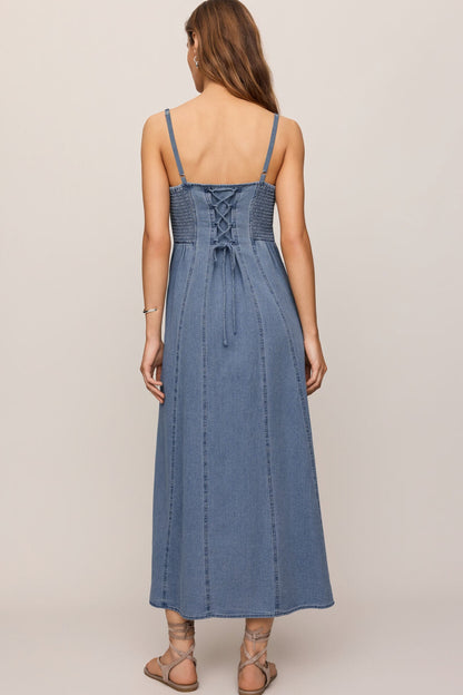 Leonora Indigo Midi Dress