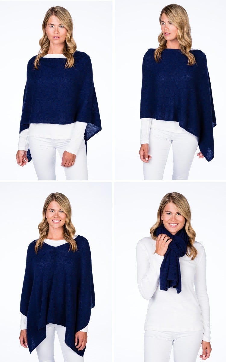 100% Cashmere Drape Topper