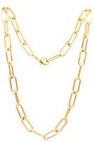 Gold Paperclip Chain Necklace