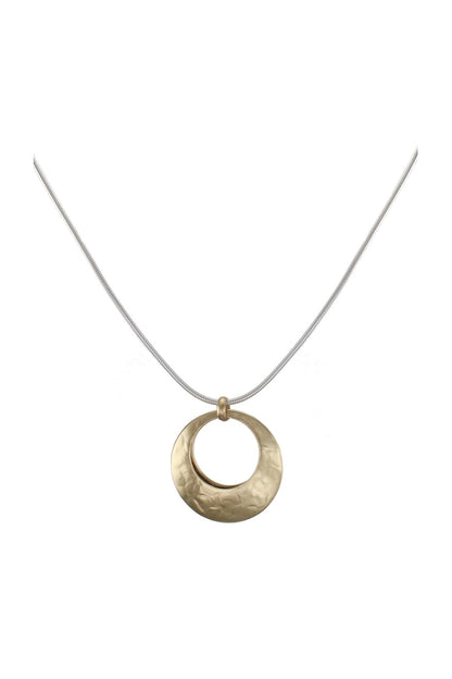 Back to Back Cutout Discs Necklace