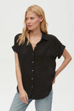 Black Bailey Gauze Button Down