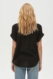 Black Bailey Gauze Button Down