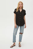 Black Bailey Gauze Button Down