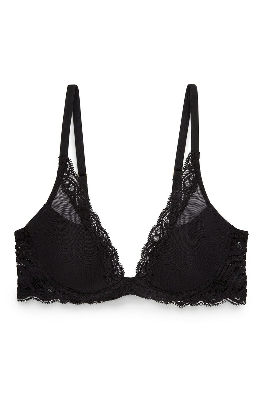 Black Feathers Bra