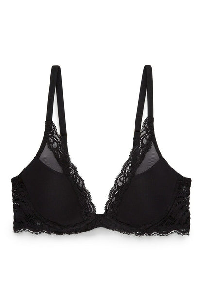 Black Feathers Bra
