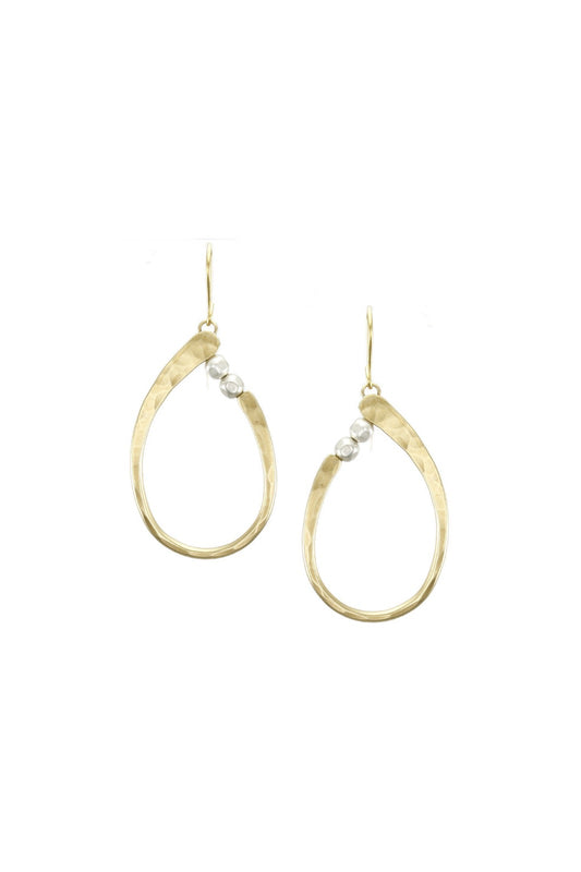 Brass Oval Ring Earring