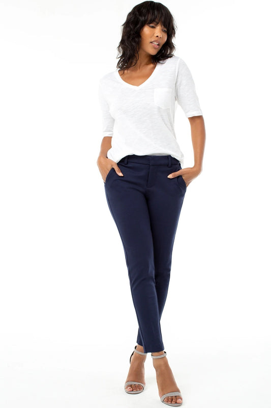 Petite Cadet Blue Kelsey Knit Trouser