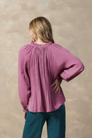 Chateau Rose Pleated Blouse