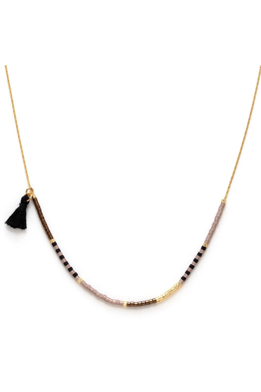 Chocolate Seed Bead Necklace