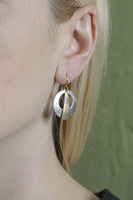 Cutout Disc with Triangle Earring