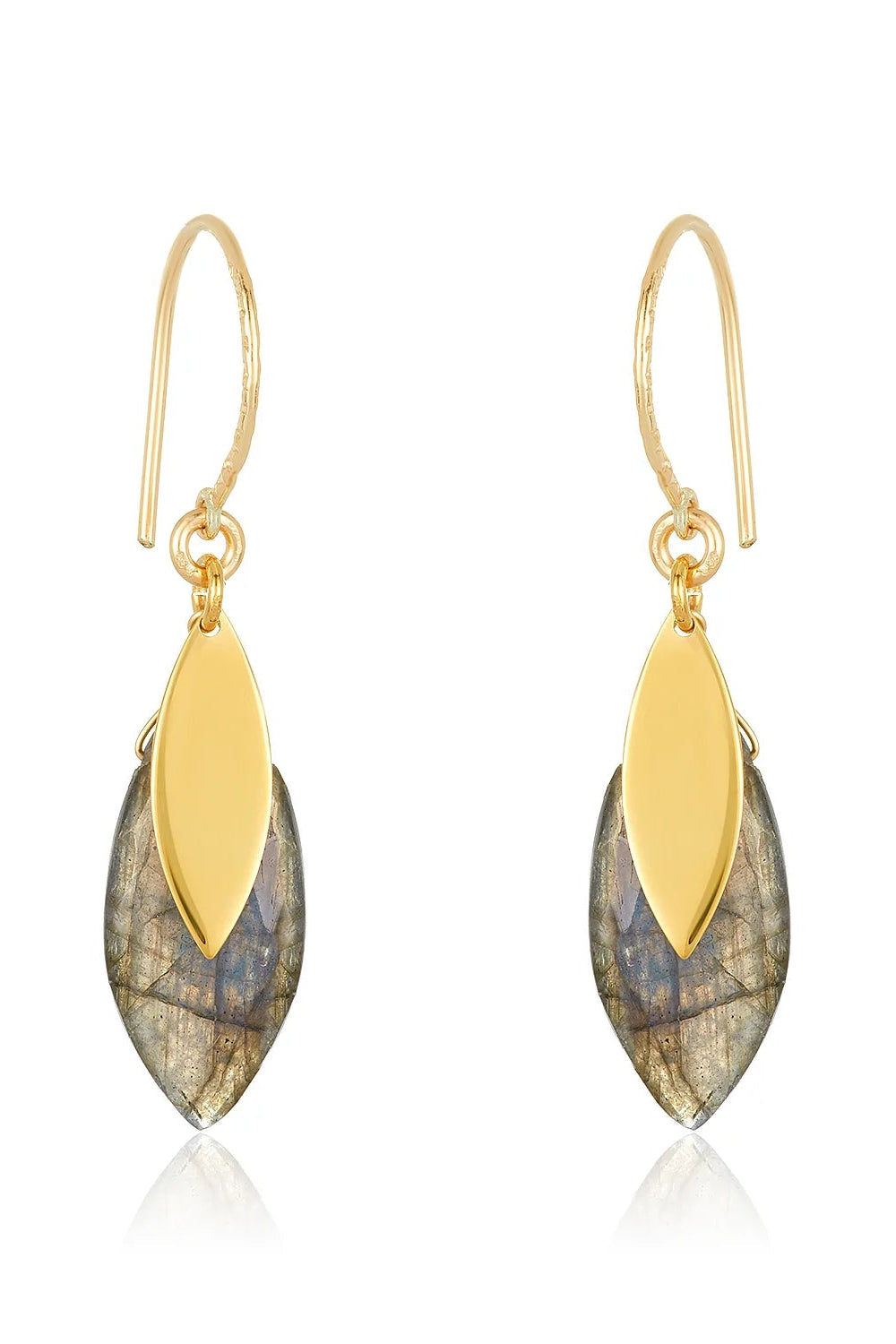 Leaf Labradorite Earring
