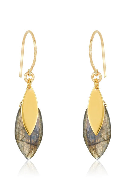 Leaf Labradorite Earring