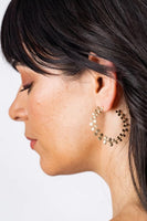 Flora Frond Hoop Earrings