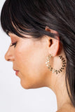 Flora Frond Hoop Earrings