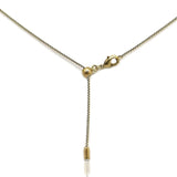 Gold Pave Disc Necklace