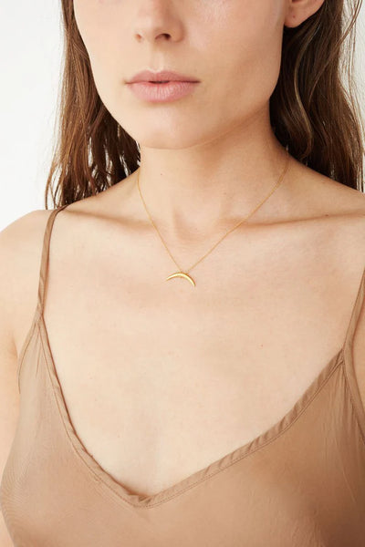 Gold Petite Horn Necklace SF Siren