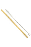 Gold Stainless Steel Straw Set