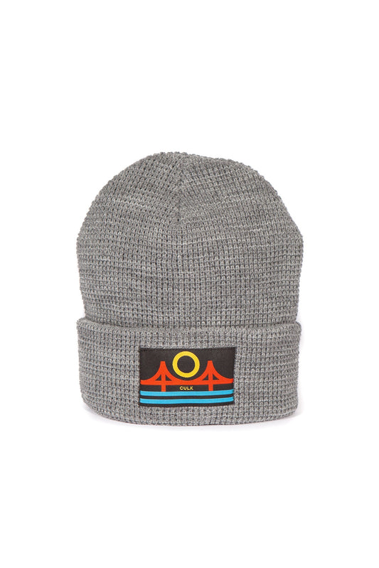 Grey Minimal Bridge Beanie