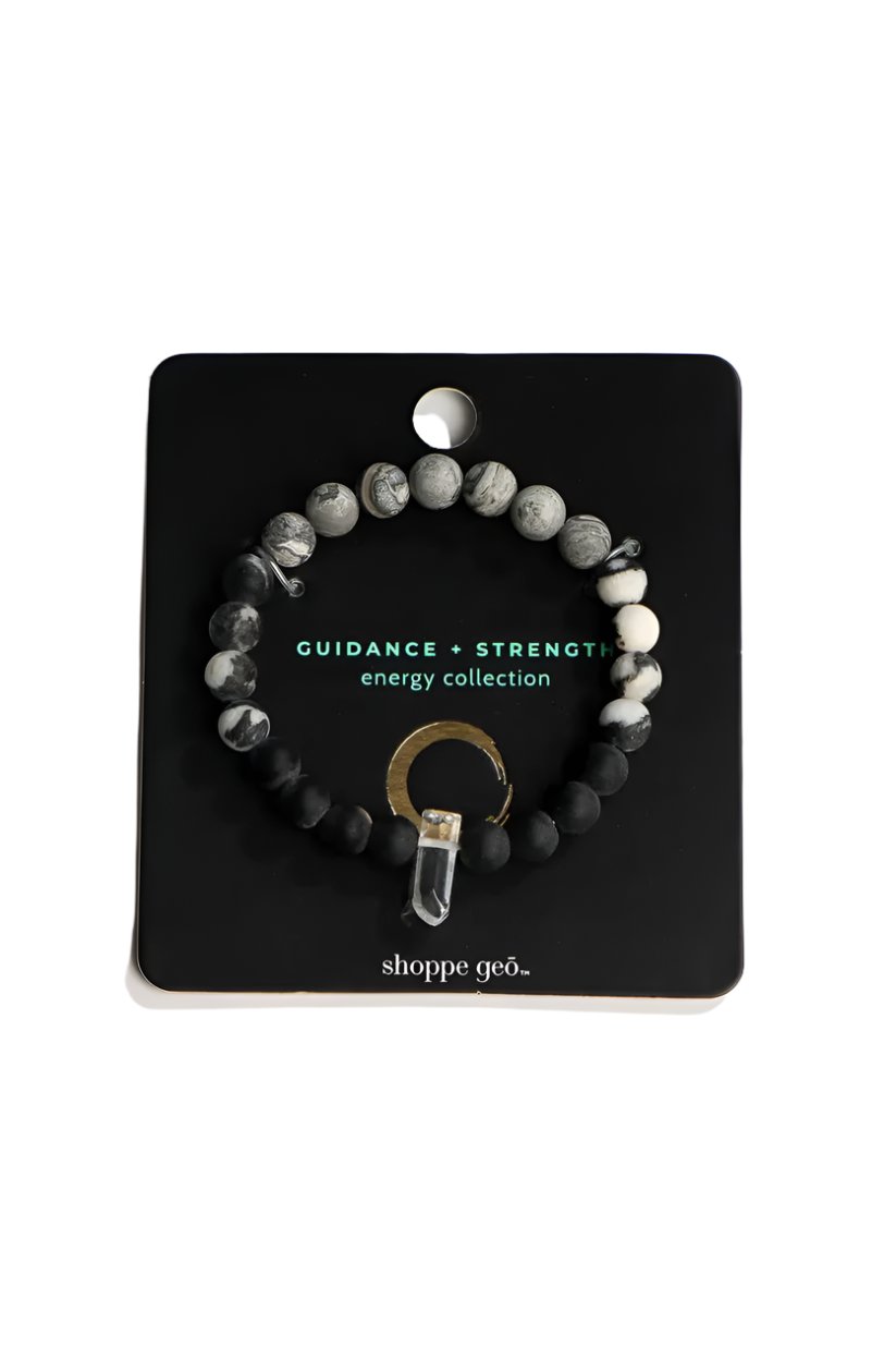 Guidance + Strength Crystal Bead Bracelet