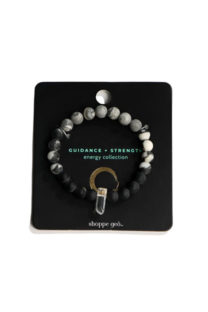 Guidance + Strength Crystal Bead Bracelet