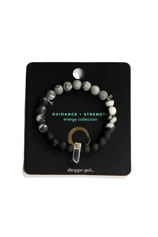 Guidance + Strength Crystal Bead Bracelet