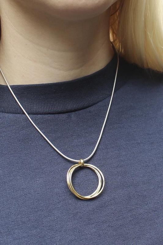 Hammered Rings Necklace