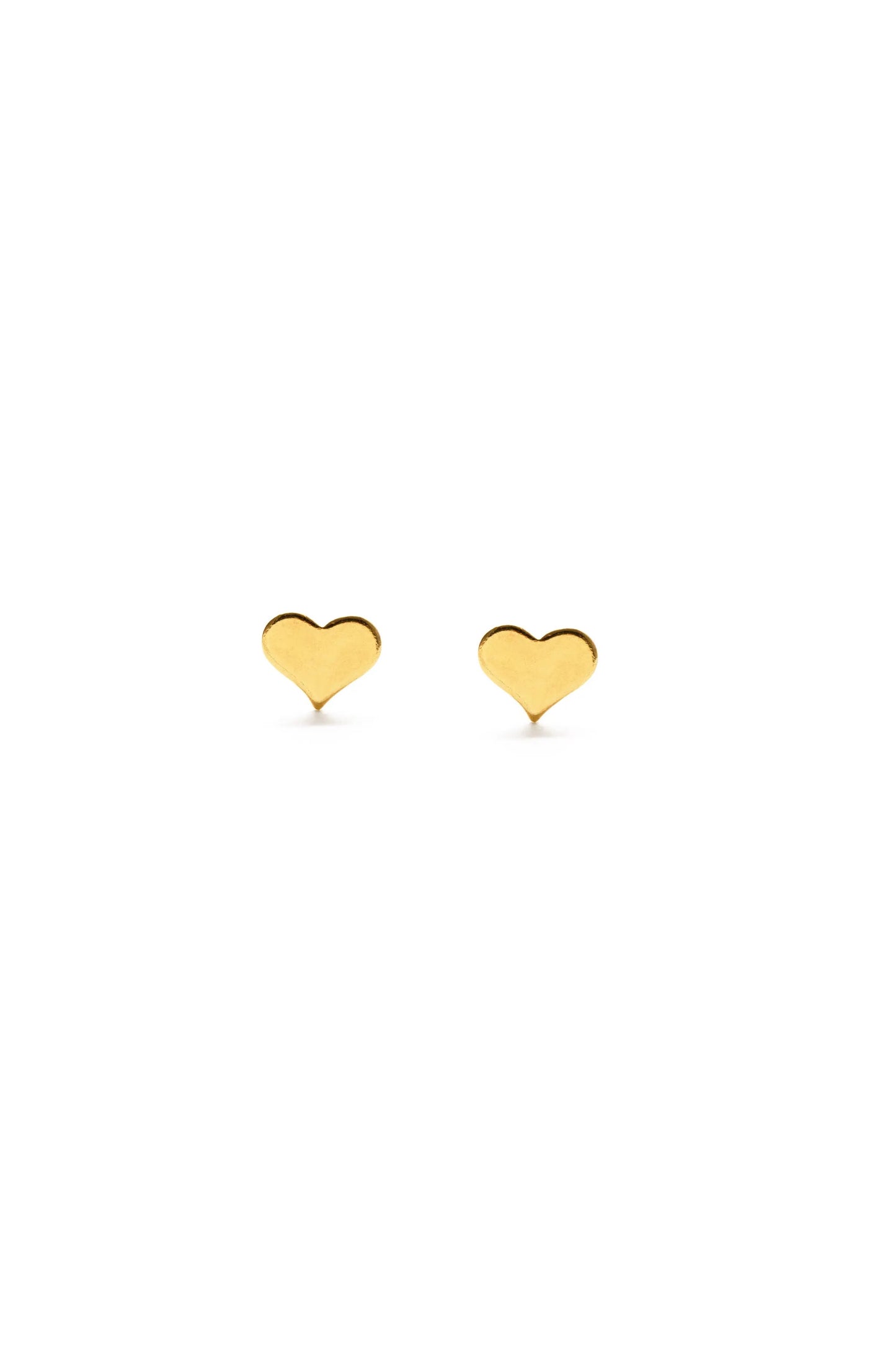 Gold Heart Studs