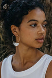 Howlite Sun and Moon Stud Earrings