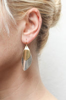 Layered Organic Leaves Earrings