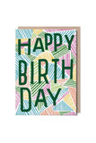 Big Green Letters Birthday Card