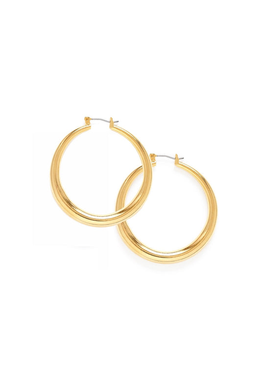 Large Maria Hoops Gold