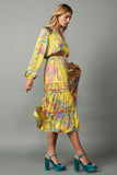 Marigold Floral Midi Dress