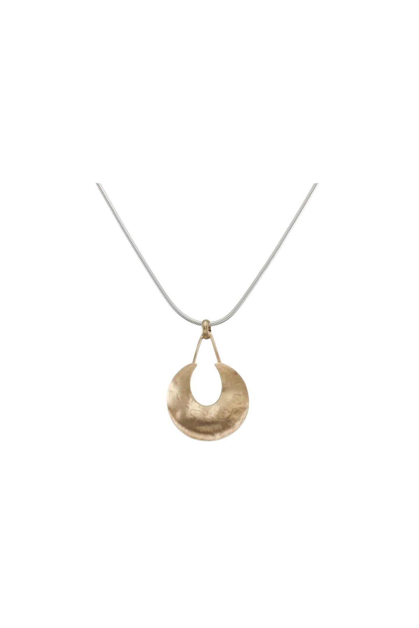 Medium Domed Crescent Necklace