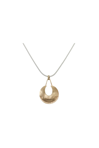Medium Domed Crescent Necklace