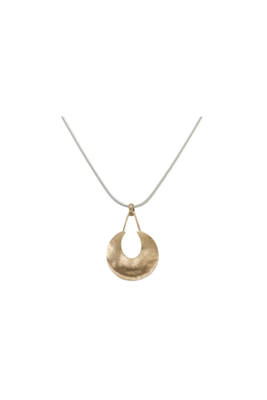 Medium Domed Crescent Necklace